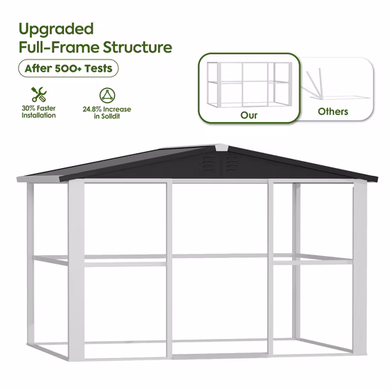  6 PI.  LX 4 PI.  Remise à outils de jardin en métal pour l'extérieur de la maison D Yardmaster